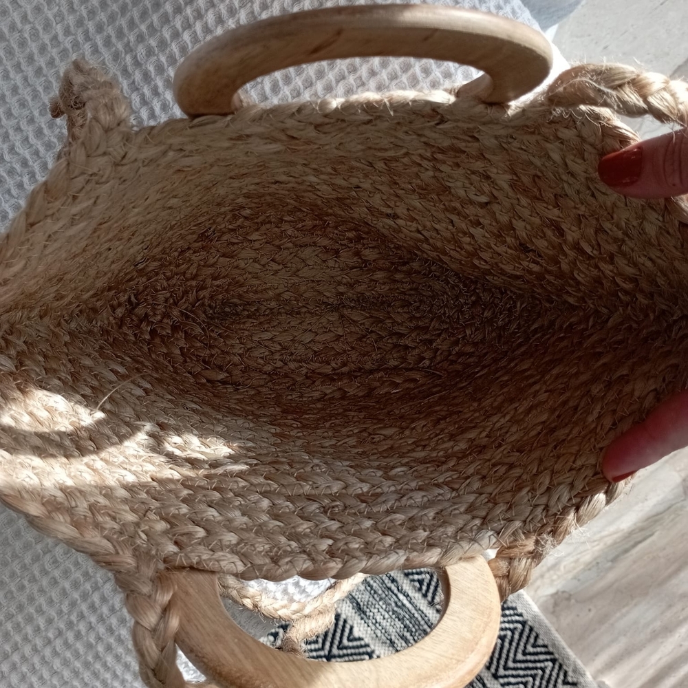Midi Natural Jute Bag - Picture 6 of 8
